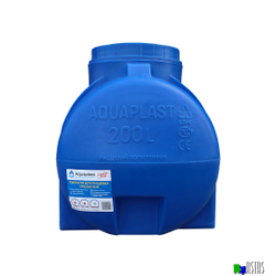 Емкость 200 литров горизонтальная  синяя