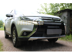 Защита радиатора Mitsubishi Outlander III 2015-2018 (4 части) chrome