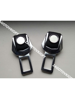 Заглушка ремня безопасности под нанесение логотипа парная квадратная форма