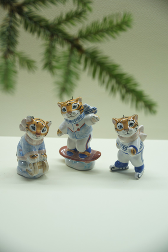 Комплект ёлочных игрушек "Тигрята"