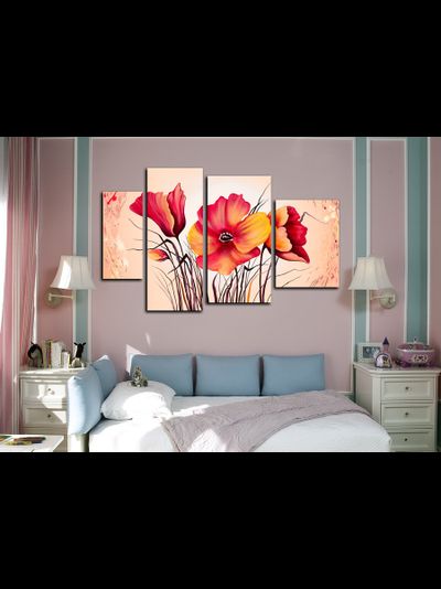 Модульная картина "Цветы радости"