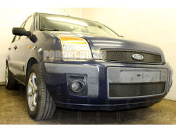 Защита радиатора Ford Fusion 2005-2012 black низ
