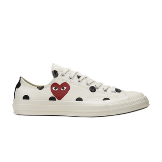 Кеды Converse Play Comme Des Garcons белые низкие в горошек