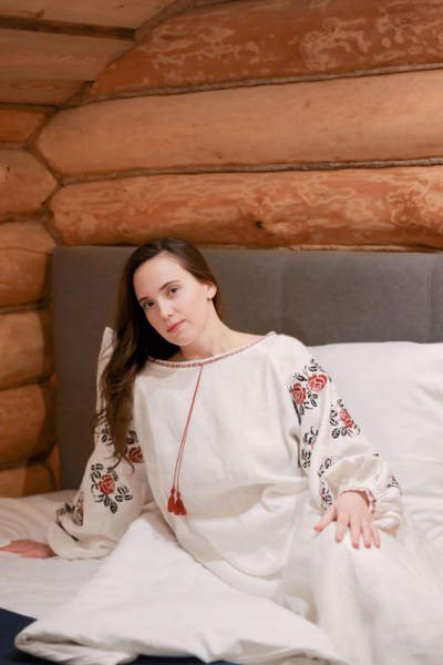 Платье рубаха "Розы"