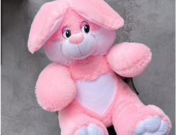 Плюшевый заяц 110 см розовый