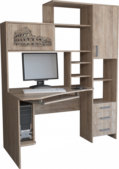 Компьютерный стол КЛ №6.0 Дуб Баррик