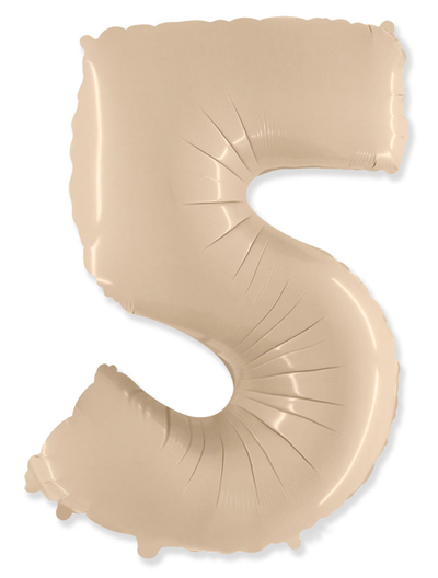 Фольгированная цифра - "Кремовая"