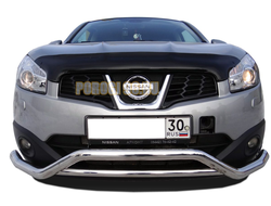 Защита переднего бампера скоба d60/42 для Nissan Qashqai 2008-2013