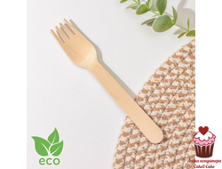 Вилка деревянная 16 см, 1 шт