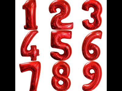 102 см Фольга цифра