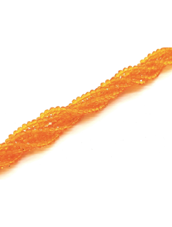 Бусины стеклянные граненные "Рондель", 2 мм, цвет оранжевый (344)