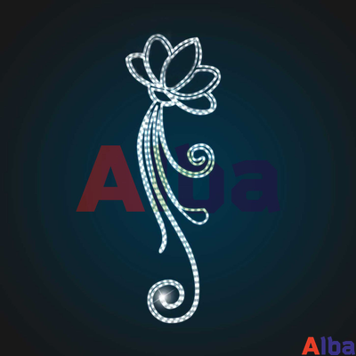 консоль световая на столб цветок