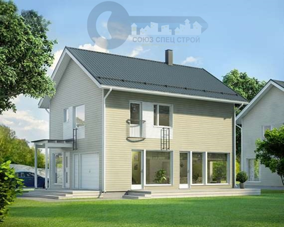 ДЖ-19 ЖИЛОЙ ДОМ: ГАБАРИТНЫЕ РАЗМЕРЫ: (9Х7М) 2 ЭТАЖА, ОБЩАЯ ПЛОЩАДЬ: 146М²