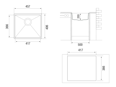 Мойка LONGRAN Geos GES457.406