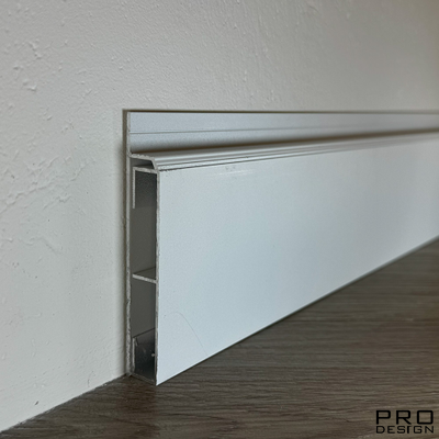 Плинтус скрытого монтажа Pro Design 323 Белый Муар