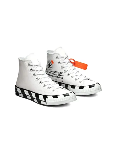 Кеды Converse Chuck Taylor 70 x OFF-WHITE (Конверс Оф Вайт) белые высокие