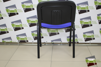 Стул ИЗО черная рама, ткань синяя