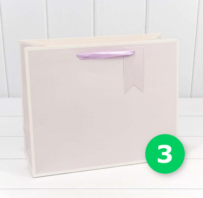 Пакет подарочный цветной в рамке (микс), 32*26*13 см