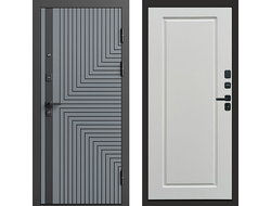 Дверь входная Квантум грей с панелью Гранд