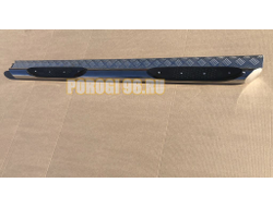 Пороги труба с проступью с алюминиевым листом d76 для Mitsubishi Pajero Sport (1998-2007)