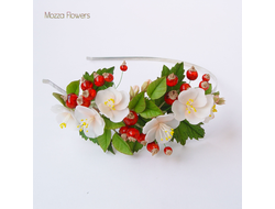 Ободок "Яблоня с красной смородиной".