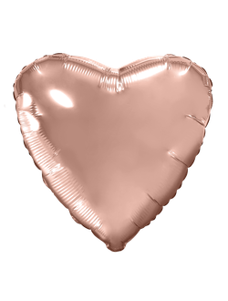 Сердце розовое золото 45см
