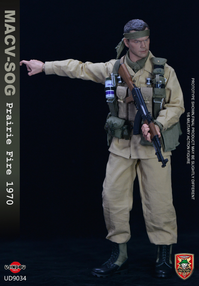 Боец спецназа MACV-SOG 1970 (война во Вьетнаме) - Коллекционная ФИГУРКА 1/6 MACV-SOG Prairie Fire 1970 (UD9034) - UJINDOU