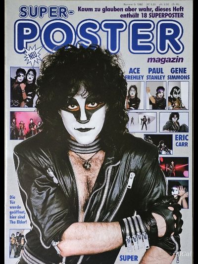 Kiss Super Poster Magazine Ace Frehley, Paul Stanley, Peter Criss, Gene Simmons Inside