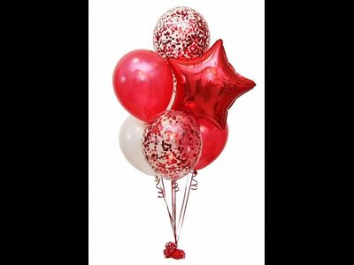 Фонтан шаров в красном (СиК)