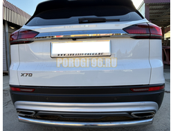 Защита заднего бампера Папа Тюнинг d60 для BELGEE X70 2024-