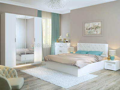 Шкаф 4-дв. Тиффани-3 М22 с зеркалом