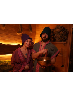 Шапка банная - шерсть мериноса 100%