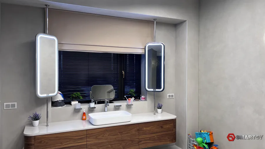 Поворотные зеркала из нержавейки на штангах