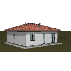 Одноэтажный дом с тремя спальнями 89м² (S68)