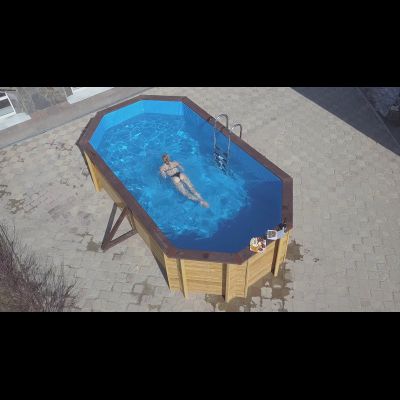 Деревянный морозоустойчивый бассейн "Баргузин" 500 х 250 х 145 см Кристалл