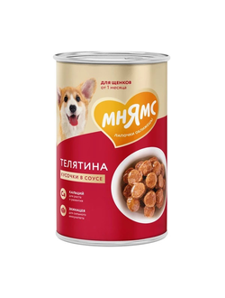 Мнямс влажный корм (консерва) для щенков "Правильное развитие" с телятиной 400 г