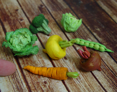 Овощи из полимерной глины улучшенные.