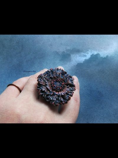 Крупное кольцо в виде цветка - "Самый Волшебный Цветок"