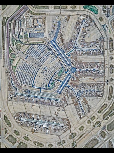 Картина обогреватель, фото аэропорта О'Хара