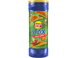 Чипсы Lays Stax Чили-Лимон  в тубе 155,9гр (11 шт)