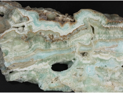 Арагонит голубой, полировка с двух сторон, Африка (131*62*12 мм, 175 г) №37762