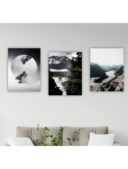 Набор из 3-х картин "Затерянная земля", 40х50 см.