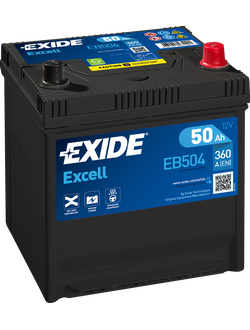 АККУМУЛЯТОР автомобильный EXIDE EXCELL EB504 (АЗИАТСКИЙ ТИП КОРПУСА) R+ 50Ah 360А (En)