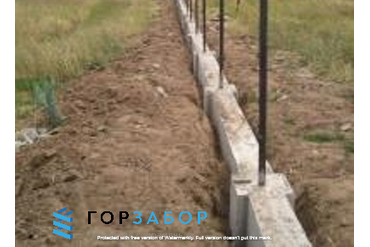 Фундамент для забора