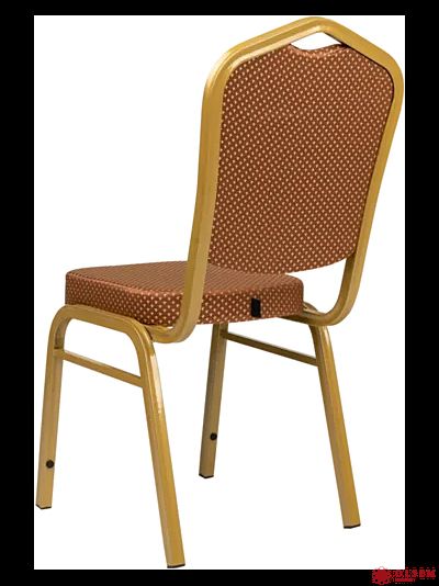 Стул банкетный Аякс 25 мм золото, корона коричневая