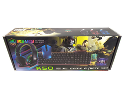 Игровой набор K50 (наушники, клавиатура, мышь, коврик)