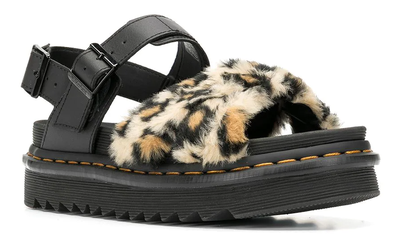 БОСОНОЖКИ DR. MARTENS САНДАЛИИ С ЛЕОПАРДОВЫМ ПРИНТОМ