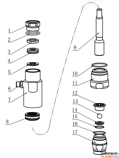 Ремкомплект насоса окрасочного аппарата ASPRO-2300 (OLD)