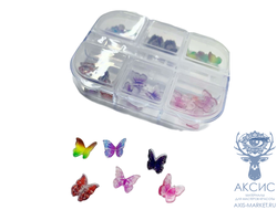 Фигурки для ногтей в коробочке (бабочки №8)