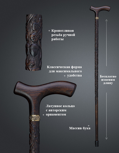 Трость "Стойкость" матовая